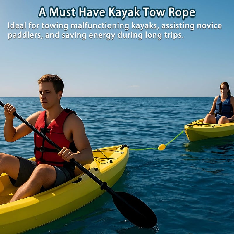 Botepon Floating Kayak Tow Rope with Clips – Quick Connect Rescue Line for Kayaks, Jet Ski Anchor Rope – Towing Rope for Tying Kayaks Together, Kayak Accessories, 20FT - Image 3